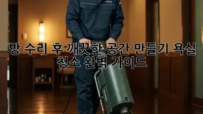 방 수리 후 깨끗한 공간 만들기: 욕실 청소 완벽 가이드
